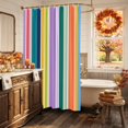thumbnail image 5 of Colorful Striped Shower Curtain, Waterproof Shower Curtains for Bathroom, Modern Farmhouse Stripes Abstract Art Washable Fabric Bathtub Curtain Set Bath Decor with 12 Hooks 72"x78", 5 of 8