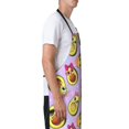 thumbnail image 3 of Fuzoiu Cartoon Avocados Print Adjustable Waterproof Apron with Pockets,Waterproof Apron for Cooking, Gardening, and Art Projects, 3 of 8
