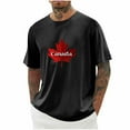 thumbnail image 1 of Amzcrzy Mens T-Shirts Plus Size S-5XL Fashion Maple Leaf Print Canada Day Tee Summer Casual Short Sleeve Round Neck Workout Shirts for Men Loose Comfy Athletic Shirts, 1 of 5