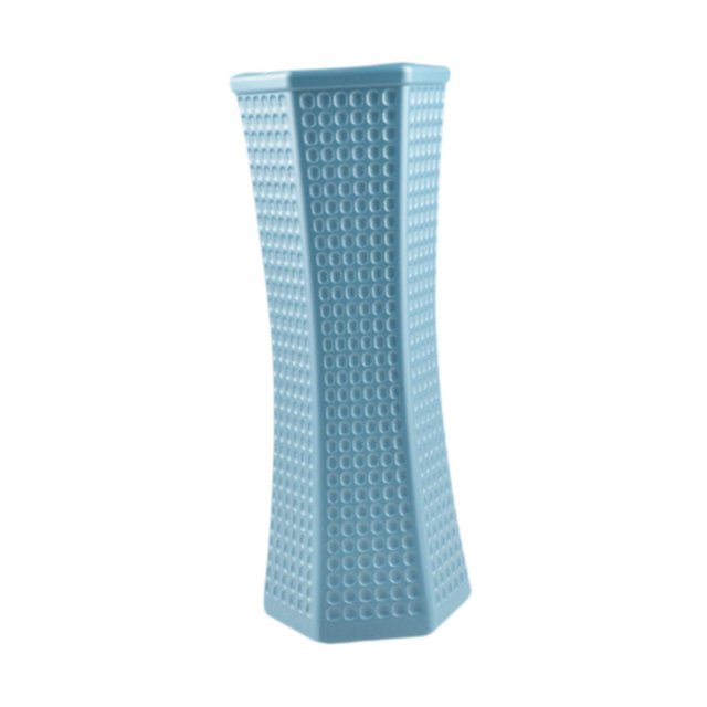 Jarrón de flores para centro de mesa, práctico estante minimalista, versátil, ideal como regalo, adorno de mesa para sala de estar, jarrón decorativo Azul
