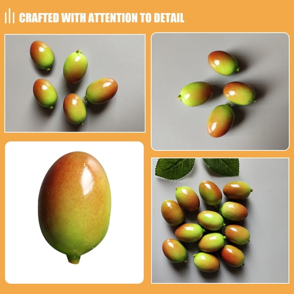 BESTYASH Fake Olives Photography Props Multi Color Foam 50Pcs Realistic For Living Room Fall Decor