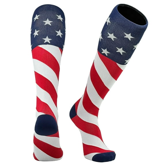 Mk Socks USA Flag Baseball, Football, Soccer Knee-High Long Sports Socks (L-XL)