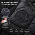 thumbnail image 6 of Repair Patches for Jackets, Tent, Shoe, Air Mattress, PVC Gear - Waterproof, Self-Adhesive, Tear-Cold-Heat-Resistant, Down Puffer Coat (11 Pieces Kit, Black), 6 of 12