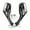 Gloss black, variant on Motorcycle Turn Signal Light with Rear View Side Mirrors Night Safety Light