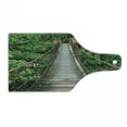thumbnail image 1 of Wooden Bridge Cutting Board, Exotic Rope Walkway Through Treetops in Rain Forest Adventure Nature Photo, Decorative Tempered Glass Cutting and Serving Board, in 3 Sizes, by Ambesonne, 1 of 2