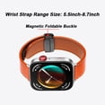 thumbnail image 2 of Accessories Foldable Buckle Replacement Leather Strap Magnetic Wristband Bracelet Watch Band YELLOW, 2 of 8