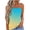 Dark Blue, variant on Womens Tank Tops Strapless Bandeau Gradient Print Casual Boho Summer Sleeveless Loose Beach Vacation Holiday Flowy Soft Eyelet Top, Blue S