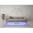 thumbnail image 3 of Ahgly Company Indoor Square Medallion Blue Traditional Area Rugs, 6' Square, 3 of 4