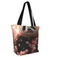 thumbnail image 2 of KLL Tote Bag for Women Cute Cloud Panda Print Shopping Grocery Reusable Bags for Office School Shopping Travel, 2 of 6