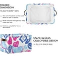thumbnail image 2 of Coolnut Pastel Valentine's Day Storage Bins Foldable Canvas Fabric Storage Basket with Handles for Organizing, Large Storage Baskets for Shelves Closet Decor Gifts, 2 of 7