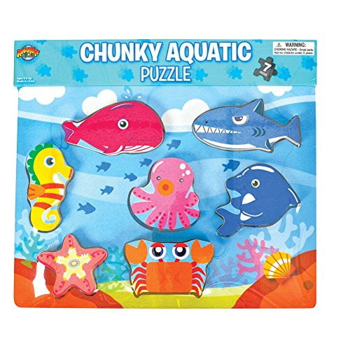 Aquatic Theme 7 Piece Chunky Puzzle