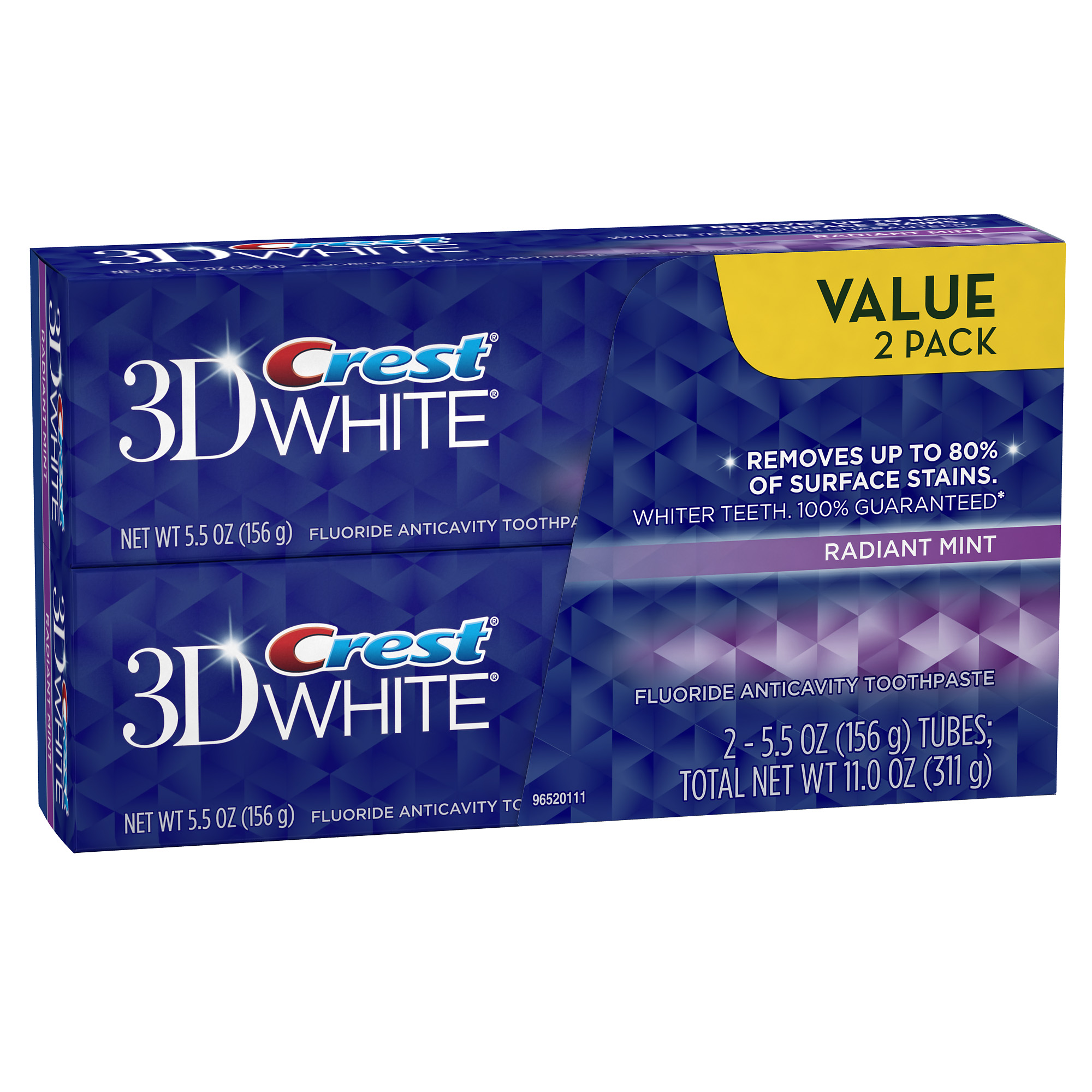 Crest 3D White Radiant Mint Flavor Whitening Toothpaste Twin Pack 11 Oz - image 5 of 11