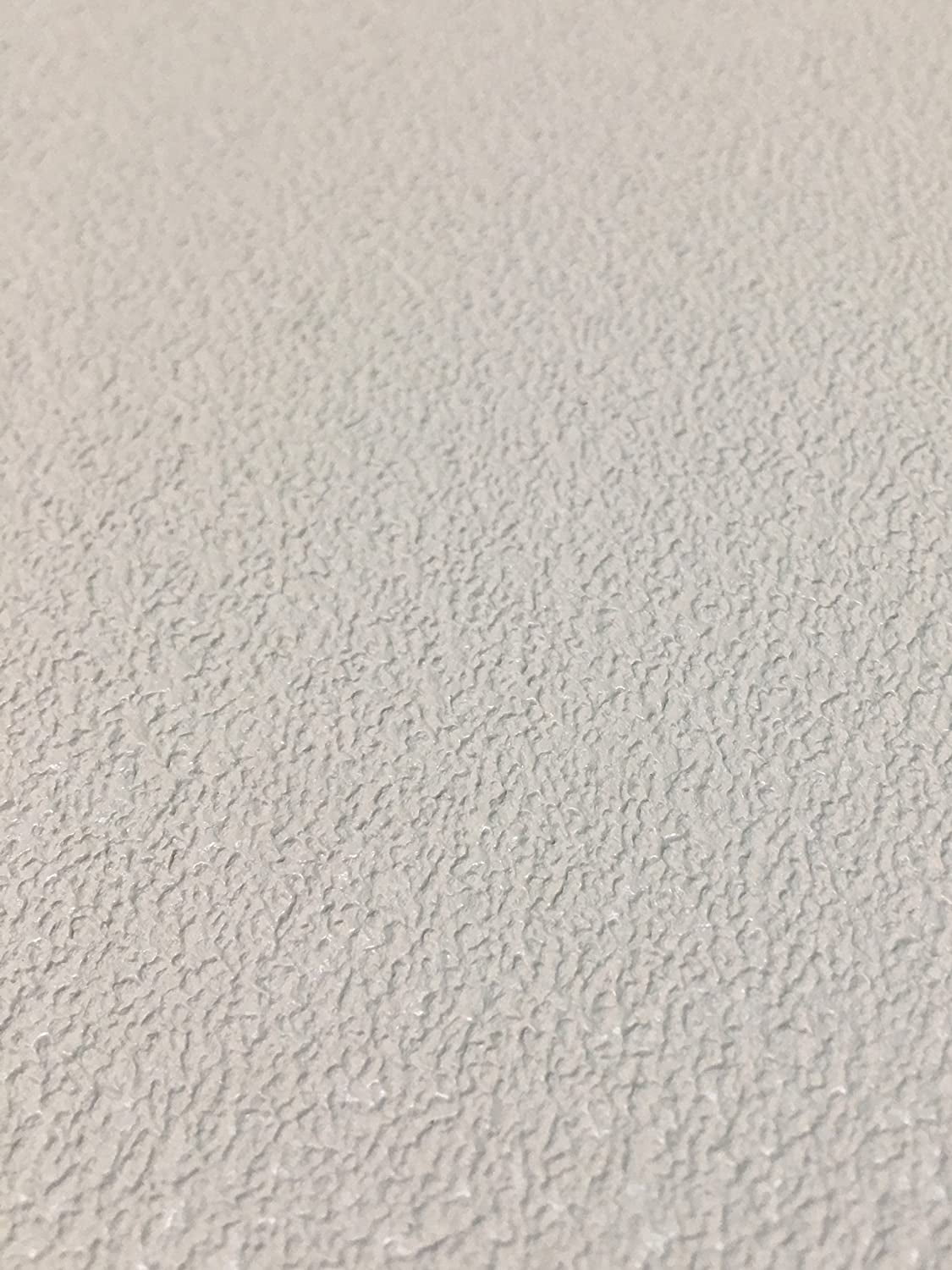 16" X 40" White Adhesive Vinyl Anti Slip Non Skid Safety Bath Mat with Drain Cut Out