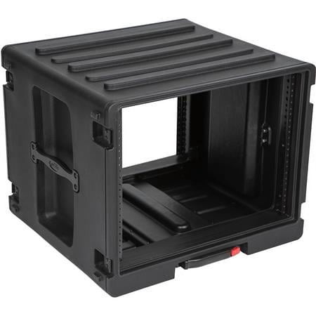 UPC: 0789271001175 | 8RU Space Stack with Roto Rolling Rack  Wheels and Handle  Waterproof