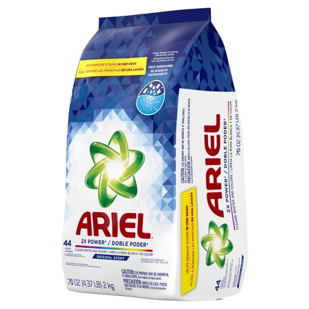 Ariel Laundry Detergent Powder, Original Scent, 70 oz, 44 Loads