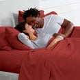 thumbnail image 3 of Bare Home 6 Piece Sheet Set, Microfiber, 2 Extra Pillowcases, Full XL, Red, 3 of 6