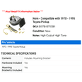 thumbnail image 2 of Horn - Compatible with 1970 - 1995 Toyota Pickup 1971 1972 1973 1974 1975 1976 1977 1978 1979 1980 1981 1982 1983 1984 1985 1986 1987 1988 1989 1990 1991 1992 1993 1994, 2 of 2