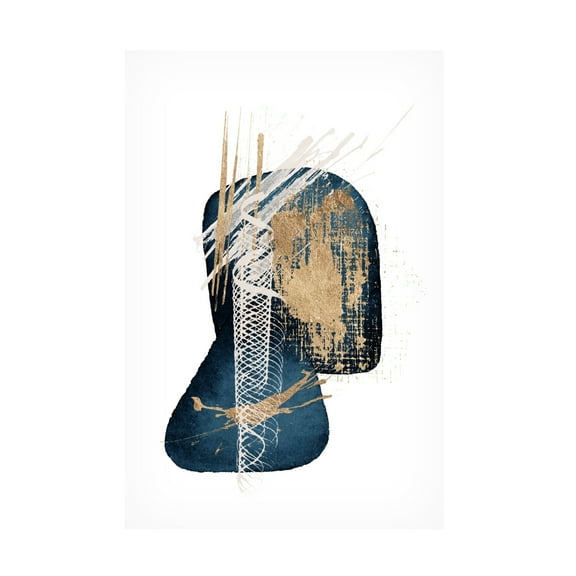 Trademark Fine Art Sally Ann Moss Stunning Blue 3 Canvas Wall Art