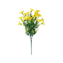 dajkiuy Artificial Flowers, UV Resistant Artificial Outdoor Flowers,No Fade Faux Flowers,Hanging Plants for Indoor Outside Farmhouse Home Garden Decor (1Pcs,Yellow)
