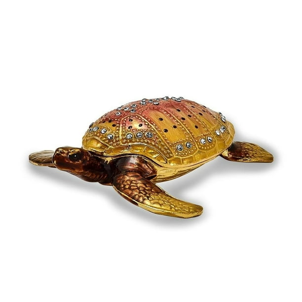 Jere Collection - Pewter Loggerhead Turtle Trinket Box - Walmart.com ...