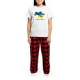 thumbnail image 4 of CafePress - I Stand With Ukraine Flag Ukrainian Pride Pajamas - Women's Short Sleeve Print T-Shirt and Pants Light Cotton Pajama Set, 4 of 7
