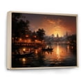 thumbnail image 2 of Designart "Aarti at Sunset in Hinduism IV" Spiritual Floater Framed Canvas Wall Art, 2 of 7