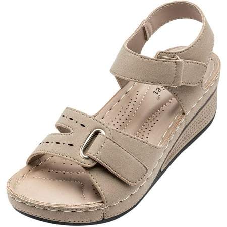 Wedge Sandals for Women  Wedge Shoes for Women Peep Toe Cute Ladies Sandals Wedge Heels Comfort Summer Espadrilles