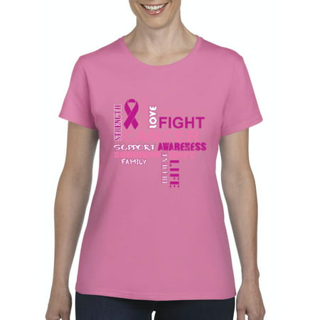 Cancer Awareness T-Shirt Fight Breast Cancer Support Cancer Awareness Womens