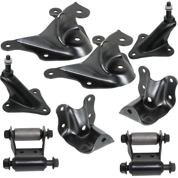 924-408 722-001/010/011 Rear Leaf Spring Hanger Shackle Kit & Upper Shock Mount for 1986-1997 Ford Ranger