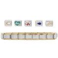thumbnail image 1 of Pulsera Tipo italiana Bicolor 5 charms de amor y estilo Acero Inoxidable Horoz WH545, 1 of 4