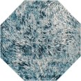 thumbnail image 1 of Unique Loom Oasis High-Low Pile Vintage Rug 6' x 6' Octagon Blue/Gray, 1 of 2