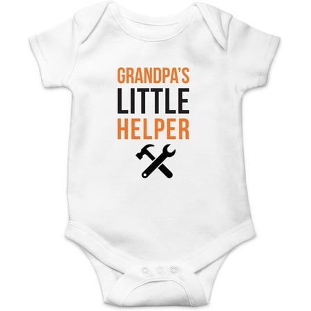 

Grandpa s Little Helper - Grandfather Sidekick - Cute One-Piece Infant Baby Bodysuit