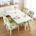thumbnail image 3 of Dining Room Chair Covers Set of 4 with Lemons Floral Pattern Bright Yellow Washable Stretch Slipcovers Removable Protector for Kitchen Home Party, 3 of 6