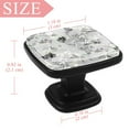 thumbnail image 3 of 4 Pcs Square Cabinet Handle Cupboard Knob Drawer Pulls Handle Leaf and Flowers Drawer Knobs with Screws Furniture Decoration, 3 of 5