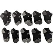 Fila Kids Boys 10-Pack Half Cushion No Show Socks Basic Logo - Black Multi, Boys Small Shoe Sizes 7-10