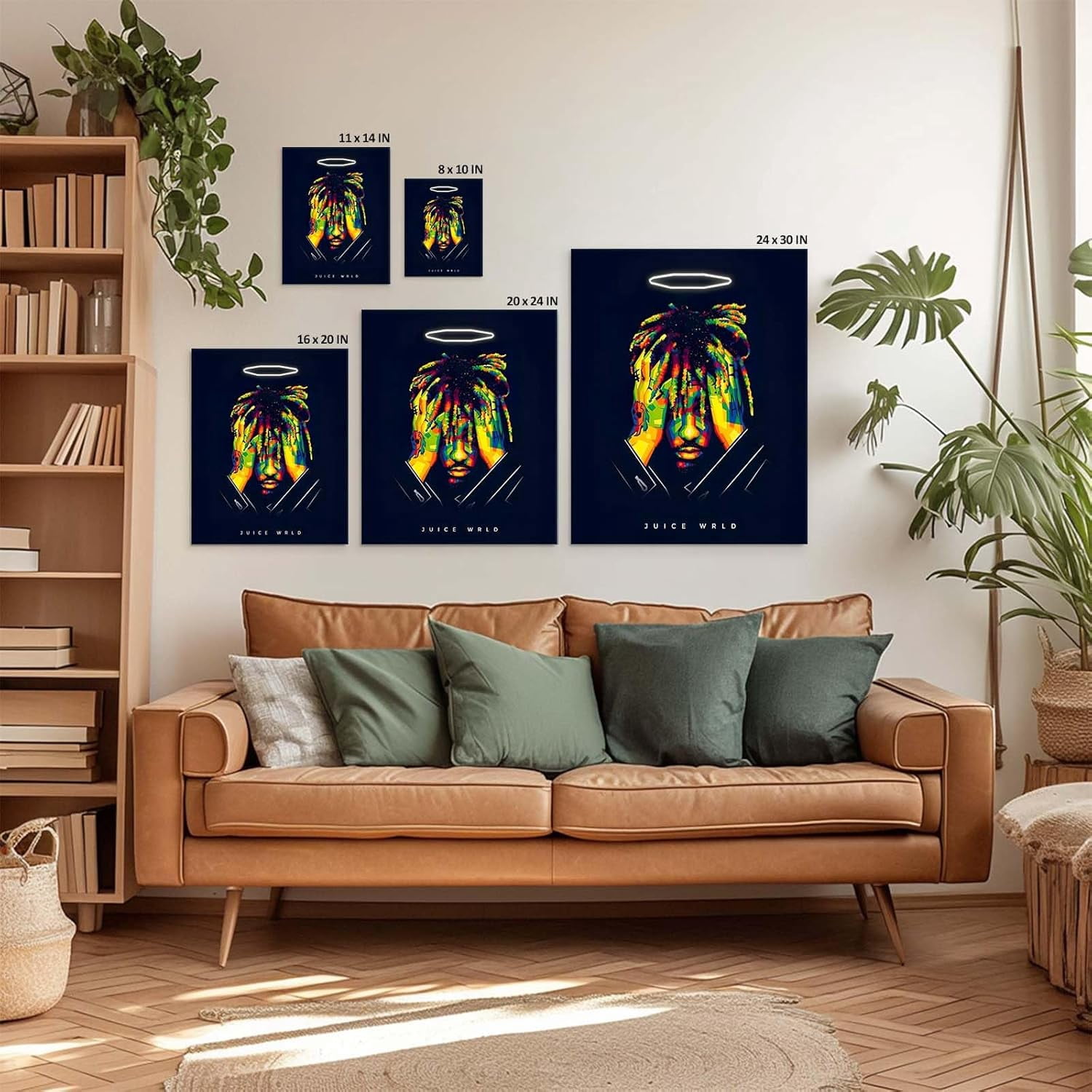 P&L Art Juice Wrld Canvas Wall Art, Rapper Singer Album Cover and Poster Framed Print Art, Aesthetic Canvas Wall Art for Bedroom or Living Room Wall Decor Gift 24x30inch
