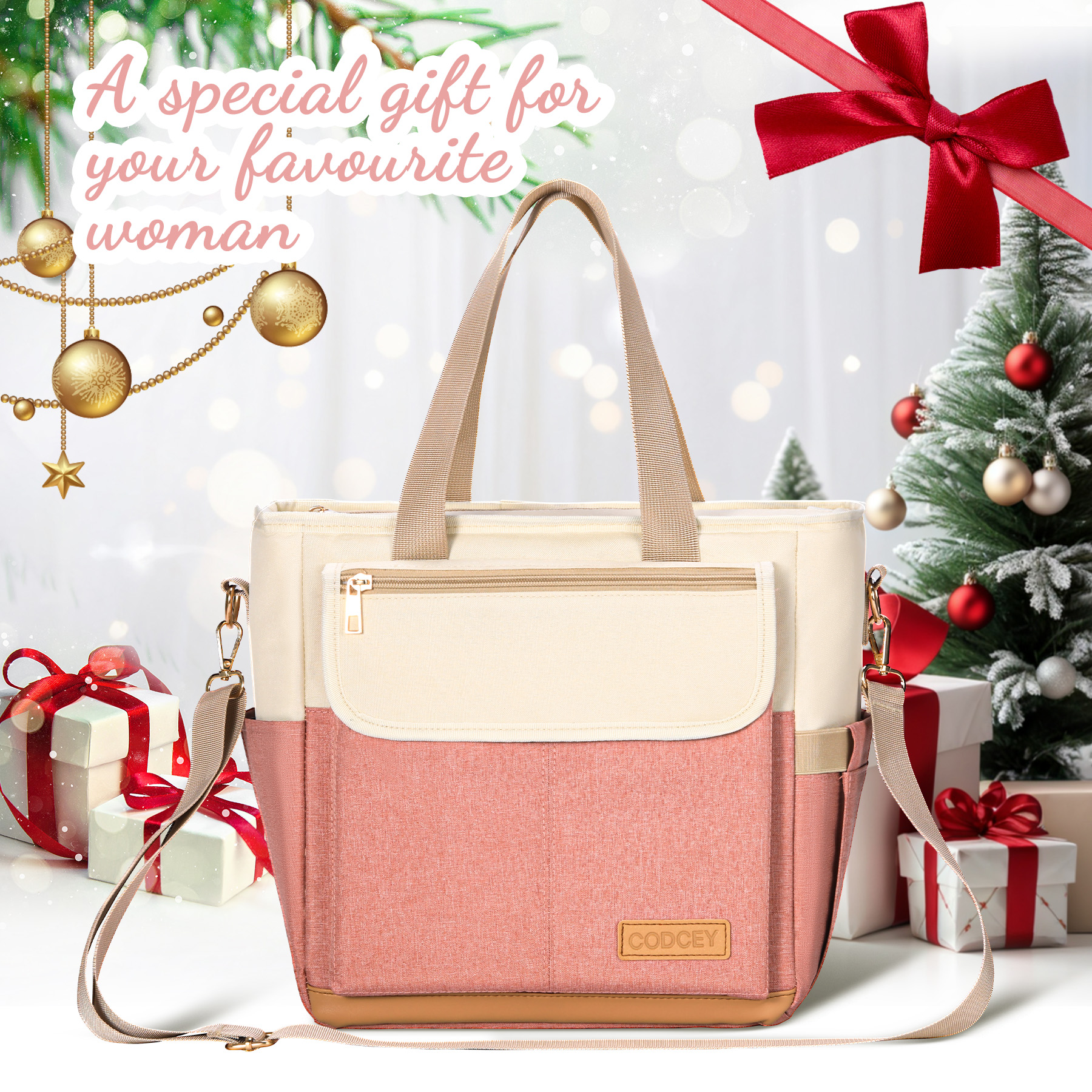 CODCEY Insulated Oxford Reusable Lunch Bags Women