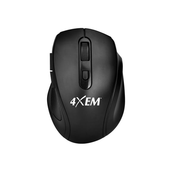 4xem 4XWLSMS1 Right-hand RF Wireless Plus USB Type-A Optical Mouse, Black