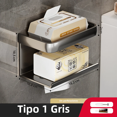 thumbnail image 2 of Permo Wall Mounted Toilet Paper Holder for Bathroom Aluminum Tissue Box Waterproof Space Storage Rack, 2 of 5
