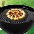 thumbnail image 4 of Pizza Stone for Oven Grill Black Glaze BBQ Baking Stone Round Ceramic Non-Stain Bread Pan (Black, 13 inch), 4 of 6