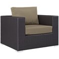 thumbnail image 4 of Modway Convene 4 Piece Outdoor Patio Sectional Set in Espresso Mocha, 4 of 5
