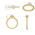 thumbnail image 5 of Mauli Jewels Engagement Rings for Women 3/4 Carat Halo Engagement Diamond Ring Crafted 4 prong 14k Solid Yellow Gold, 5 of 7