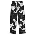 thumbnail image 2 of Sleeping Cats Black on Pattern Pajama Pants Soft Lightweight Lounge Pants Bottoms Sleep Pants Warm Comfy, 2 of 9