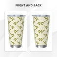 thumbnail image 3 of Salouo Green Snake Print 20oz Tumbler with Lid,Stainless Steel Vacuum Insulated Tumbler Durable Insulated Coffee Mug Thermal Cup with Splash Proof Sliding Lid-Straw Three-piece Set, 3 of 8