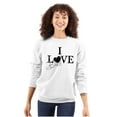 thumbnail image 3 of I Love Black Lives Racial Equality Unisex Plus Fleece Graphic Sweatshirt Brisco Brands 2X, 3 of 5