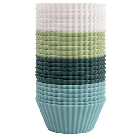 

Popvcly 12/24Pcs Silicone Baking Cup Muffin Cup Kitchen Reusable Baking Cup Cake Mold Baked Egg Tart Steamed Egg Supplement Mold