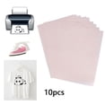 thumbnail image 1 of Lefu 10pcs A4 Heat-Press Transfer Paper T-Shirt Iron-on Fabric Inkjet Printer Mug DIY, 1 of 9
