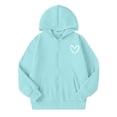 thumbnail image 6 of fatyb Unisex Boys Girls Hoodies Sweatshirt Casual Full Zip Hooded Jacket with Pockets Size 5-14 Years, 6 of 7