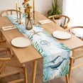thumbnail image 3 of Whale Coastal Table Runner - 70 Inch Long, Kitchen Dining Table Runner Dresser Scarves, Summer Beach Nautical Starfish Compass Farmhouse Decor for Coffee Tables Wedding Party Banquet, 3 of 8