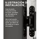 thumbnail image 4 of Decoracion Bisagra Metálico Oculta Para Puerta Ajustable 3d 180° Negra, 4 of 4
